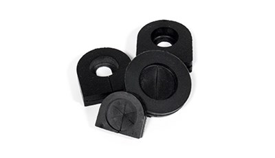 Custom Molded Rubber Panel Grommets for Cables - with Slit