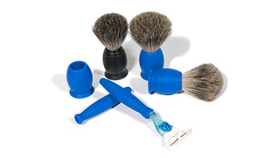 Custom Molded Blue Rubber Handles