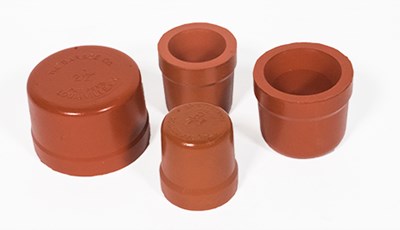 Molded Red Rubber Test Caps