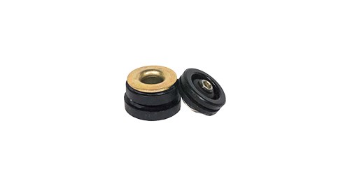 Custom Rubber Grommet with Press-Fit Metal Sleeve